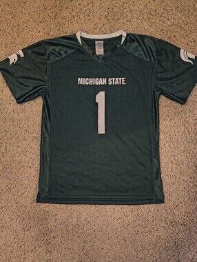 Michigan State University ProEdge Green Football Jersey #1